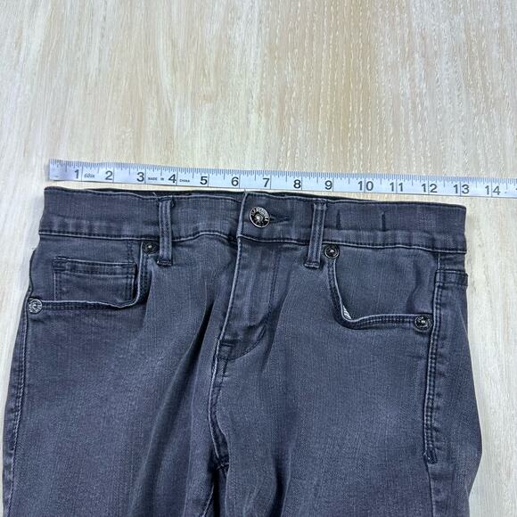 Madewell Low Rise Faded Black Skinny Slim Fit Denim Casual Stretch Jeans 25 - Picture 13 of 15